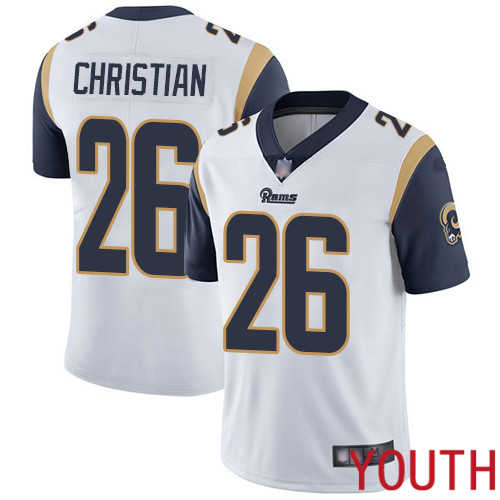 Los Angeles Rams Limited White Youth Marqui Christian Road Jersey NFL Football 26 Vapor Untouchable